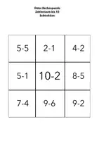 Vorschau - Arbeitsblätter - Oster - Rechenpuzzle Zahlenraum bis 10 & bis 20 - Addition & Subtraktion (4 Puzzle) - Seite 3