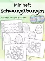Vorschau - Stundenentwürfe - Feinmotorik fördern: Schwungübungen & Labyrinthe – Ostern - Deckblatt