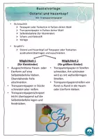 Vorschau - Mal- und Bastelvorlagen - Bastelvorlage Osterei Hasenkopf Transparentpapier - Seite 1