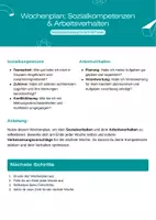 Vorschau - Anderer Materialtyp - Wochenplan zur Selbsteinschätzung - Deckblatt