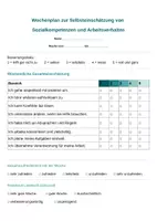 Vorschau - Anderer Materialtyp - Wochenplan zur Selbsteinschätzung - Seite 1