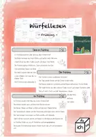 Vorschau - Arbeitsblätter - Würfellesen: Frühling - Deckblatt