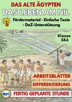 Vorschau - Arbeitsblätter - Das Alte Ägypten – Fördermaterial DaZ einfache Sprache Materialpaket | Unterrichtsreihe Klasse 5/6 - Seite 1