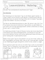 Vorschau - Arbeitsblätter - Leseverständnis Muttertag - Klasse 3 & 4 - Lesetexte - Seite 2