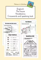Vorschau - Arbeitsblätter - The house Crosswords and speaking task - Deckblatt