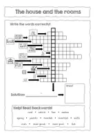 Vorschau - Arbeitsblätter - The house Crosswords and speaking task - Seite 1