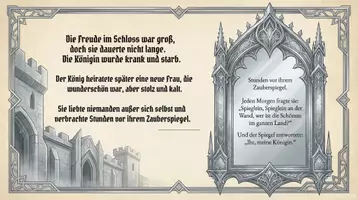 Vorschau - Mal- und Bastelvorlagen - Märchen zum Lesen und Ausmalen - Schneewittchen (+ Fragen + Präsentation ) - Seite 3