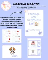 Vista previa - Tarjetas / Manipulativos - Paraules amb companyia🔠👐🏻 - Portada