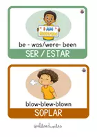 Vista previa - Refuerzo / NEE / Materiales de apoyo - Irregular verbs (Flashcards/LLavero) - página 1