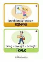 Vista previa - Refuerzo / NEE / Materiales de apoyo - Irregular verbs (Flashcards/LLavero) - página 2