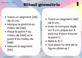 Aperçu - Apprentissages en autonomie - Rituel de programme de construction - géométrie Cycle 3 - Page 1