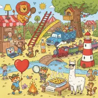 Vorschau - Arbeitsblätter - Wimmelbild mit Gucklochmethode zum Anlaut L mit differenziertem Material für die Klassen 1 bis 3 - Deckblatt