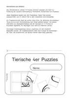 Vorschau - Arbeitsblätter - Tierische Puzzles mit 4 Puzzleteilen - Seite 2