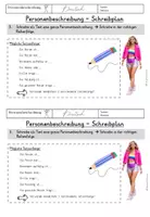 Vorschau - Arbeitsblätter - Personenbeschreibung mit Schreibplan zwei Varianten - Seite 2