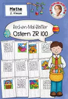 Vorschau - Mal- und Bastelvorlagen - Rechenmalblätter Ostern | Mathe ZR 100 Klasse 2 - Deckblatt