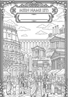 Vorschau - Arbeitsblätter - Deckblatt zum Antiken Rom - Ausmalbild - Seite 1