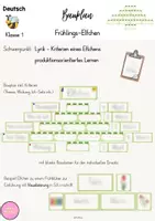 Vorschau - Präsentationen/Tafelbilder - Frühlings-Elfchen - Bauplan: Tafelmaterial - Deckblatt