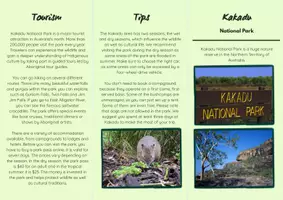 Vorschau - Arbeitsblätter - Kakadu National Park: Reading and Writing (English) - Seite 1