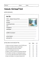 Vorschau - Arbeitsblätter - Kakadu National Park: Reading and Writing (English) - Seite 3