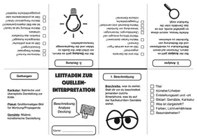 Vorschau - Arbeitsblätter - Leitfaden für Bild- und Karikaturanalyse (Faltheft) - Seite 1