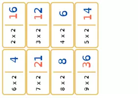Aperçu - Apprentissages en autonomie - Multiplication - Dominos des multiplications - Page 3