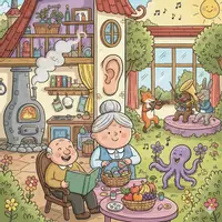 Vorschau - Arbeitsblätter - Wimmelbild mit Gucklochmethode zum Anlaut O mit differenziertem Material für die Klassen 1 bis 3 - Deckblatt