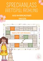 Vorschau - Spiele - Sprechanlass Frühling: Brettspiel Frühling / Spiel Frühling Grundschule - Deckblatt