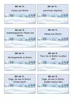 Vorschau - Stundenentwürfe - Gib mir 5 - Winter - Sprachspiel - Wortschatzkarten - Give me five - Seite 3