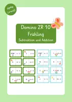 Vorschau - Spiele - Domino ZR 10 Subtraktion und Addition (Frühling) - Deckblatt