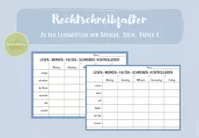 Vorschau - Arbeitsblätter - Materialpaket Rechtschreibfalter Sprache, Stein, Papier 1-4 - Seite 1