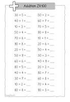 Vorschau - Arbeitsblätter - Zahlenraum 100 - Addition ohne ZÜ - Plusrechnen - 2. Klasse - Seite 1