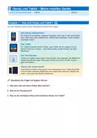 Vorschau - Arbeitsblätter - Handy Tablet mobile Geräte Volksschule 3. 4. Klasse - Seite 1