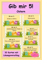 Vorschau - Spiele - Gib mir 5 - Ostern - Wortschatzspiel - Give me five - Deckblatt