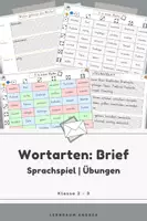 Vorschau - Spiele - Spielend Wortarten lernen - Brief & Post | Sprachspiel Klasse 2-3 - Deckblatt