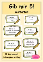Vorschau - Stundenentwürfe - Materialpaket: Gib mir 5 - Wortschatzspiele im Deutschunterricht - Seite 1