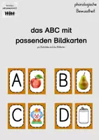 Vorschau - Fördermaterial/Inklusion - Anlaute - das ABC mit passenden Bildkarten - Deckblatt