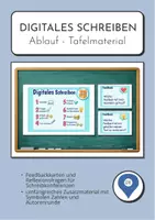 Vorschau - Stundenentwürfe - Digitales Schreiben Grundschule: Ablaufkarten und Schreibkonferenz mit Feedback (Skribi geeignet) - Deckblatt
