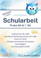 Vorschau - Test - Mathematik Schularbeit und Probeschularbeit 4. Klasse - Deckblatt