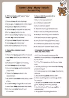 Vorschau - Arbeitsblätter - Some/Any/Much/More | Worksheet - Seite 1