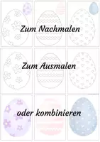 Vorschau - Mal- und Bastelvorlagen - Oster-Paare zum Ausmalen – kreativ & differenziert (1-6) - Seite 1