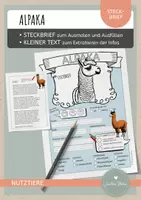 Vorschau - Arbeitsblätter - Alpaka – Steckbrief & Infotext (Kl. 2–4) - Deckblatt