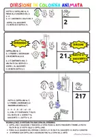 anteprima - Esercizi - Divisioni in colonna classe terza scheda con metodo visivo guidato - Pagina 1