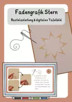 Vorschau - Mal- und Bastelvorlagen - Fadengrafik Stern - Bastelanleitung und digitales Tafelbild - Deckblatt
