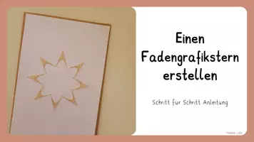 Vorschau - Mal- und Bastelvorlagen - Fadengrafik Stern - Bastelanleitung und digitales Tafelbild - Seite 1