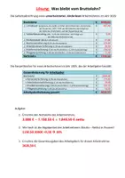 Vorschau - Arbeitsblätter - Was bleibt vom Bruttolohn 2025 - aktuelles Berechnungsbeispiel - Seite 1