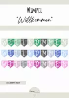Vorschau - Poster - Wimpelkette zum Aushang - "Willkommen" - Deckblatt