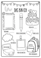 Vorschau - Mal- und Bastelvorlagen - Schulstart / Schulbeginn - Das bin ich (Steckbrief) - Seite 3
