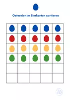 Vorschau - Stationenlernen - Ostereier im Eierkarton sortieren - Seite 1