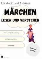 Vorschau - Stundenentwürfe - Materialpaket - Märchen - Lesen und Verstehen - Wortarten markieren - Lückentexte - Seite 1