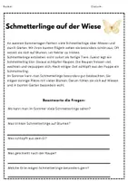 Vorschau - Arbeitsblätter - Leseverständnis: Tiere im Sommer Klasse 3 - Seite 3